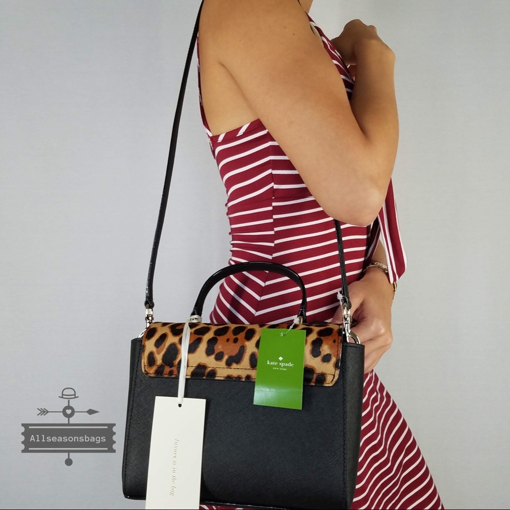 Kate spade leopard crossbody run wild black Kerrie - Picture 3 of 8